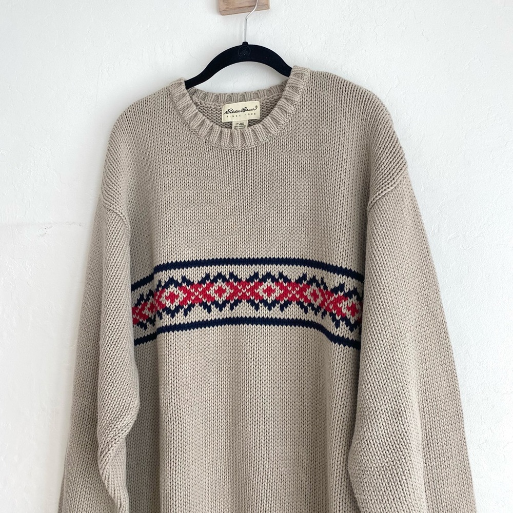 90s Eddie Bauer cotton crewneck - Picture 2 of 8